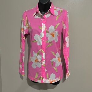 Ralph Lauren Pink Floral Button Down Shirt
